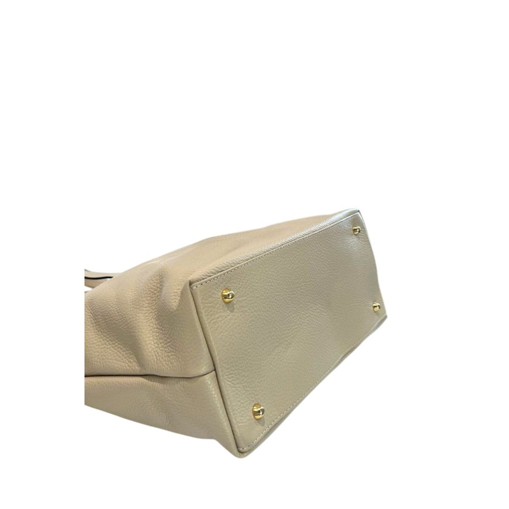 Baldinini Trend Beige Leather Women Shoulder Women's Bag