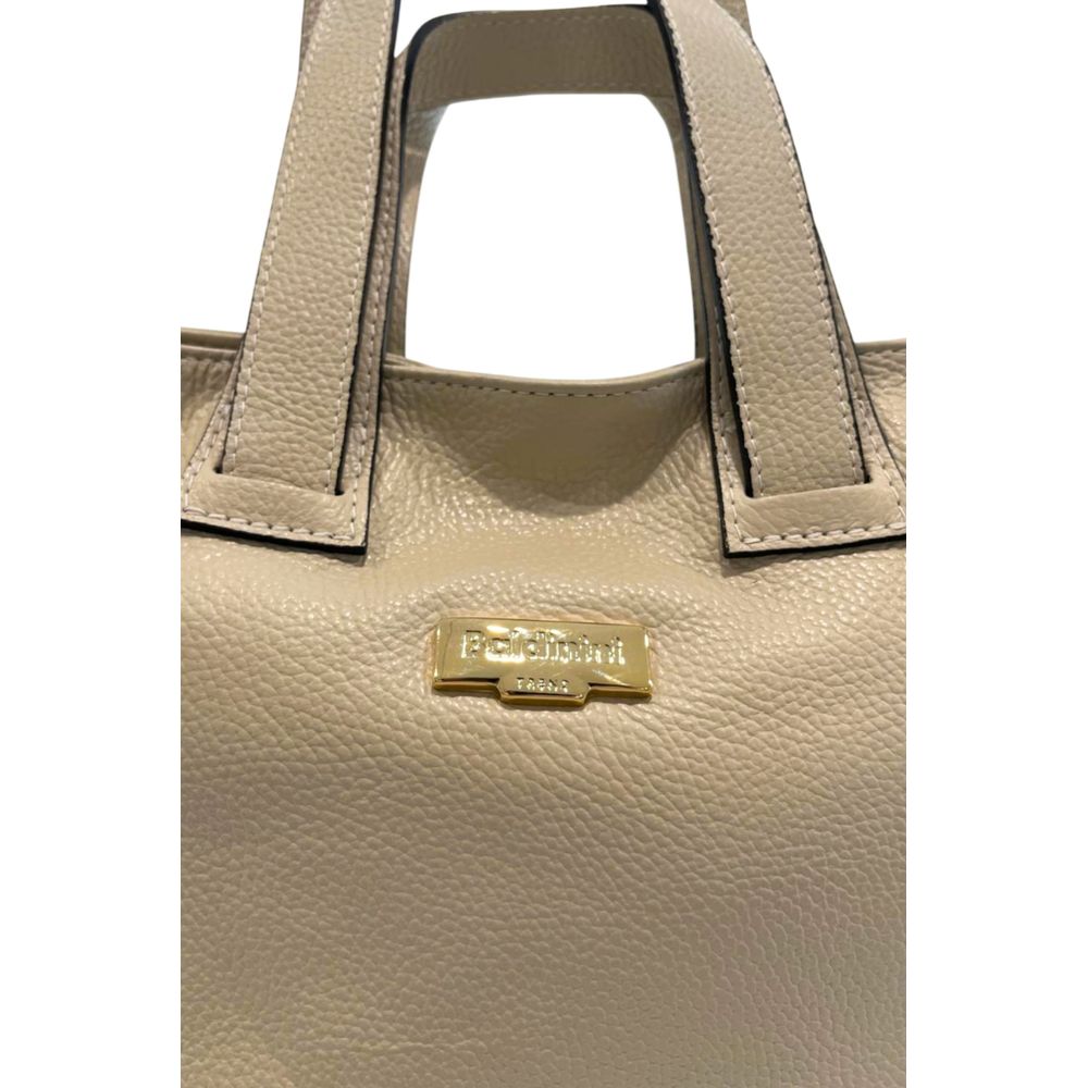 Baldinini Trend Beige Leather Women Shoulder Women's Bag