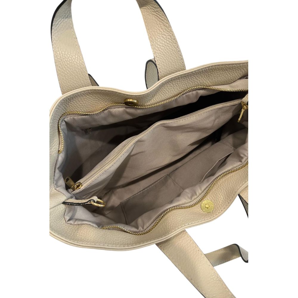Baldinini Trend Beige Leather Women Shoulder Women's Bag