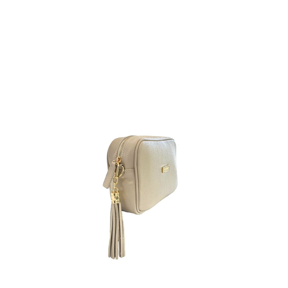 Baldinini Trend Beige Cowhide Leather Women Crossbody Women's Bag