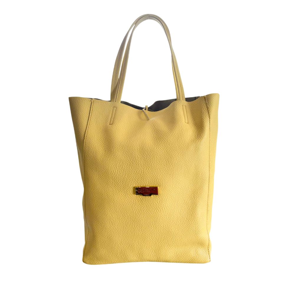 Baldinini Trend Yellow Leather Women Shoulder Women's Bag