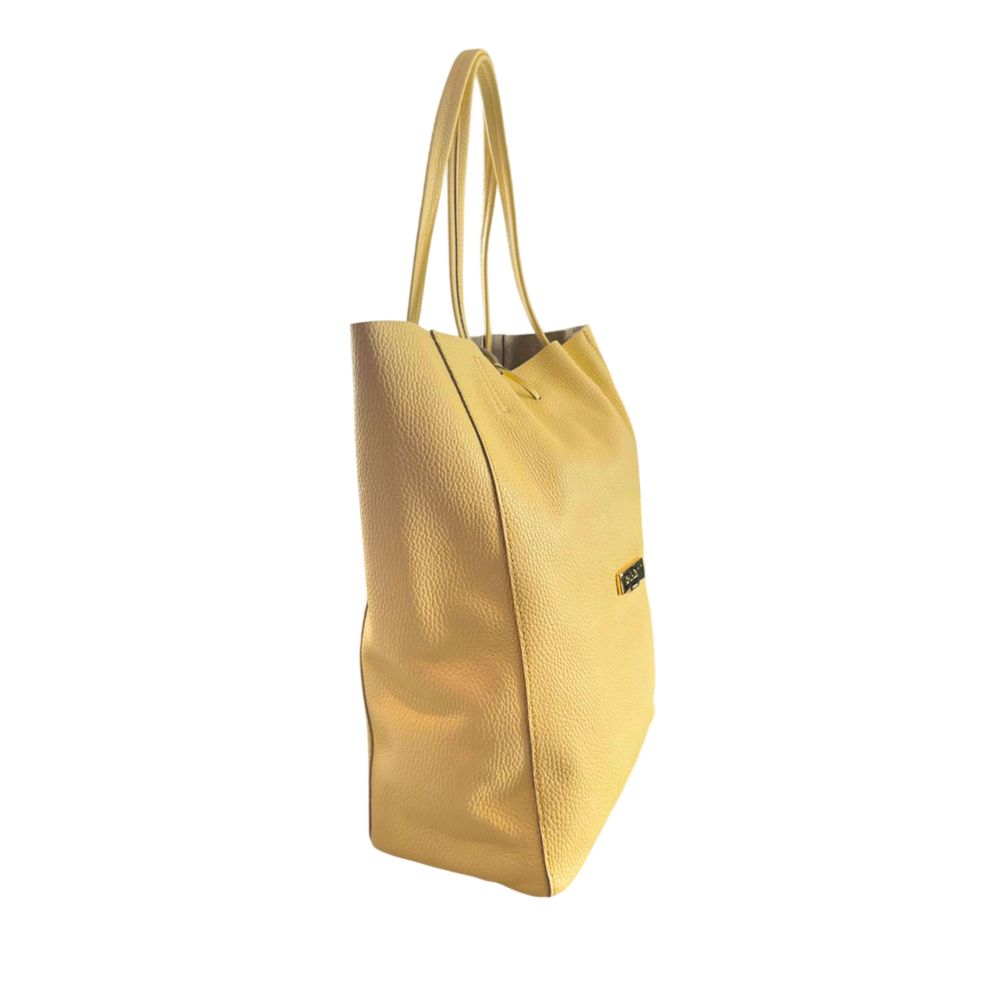 Baldinini Trend Yellow Leather Women Shoulder Women's Bag