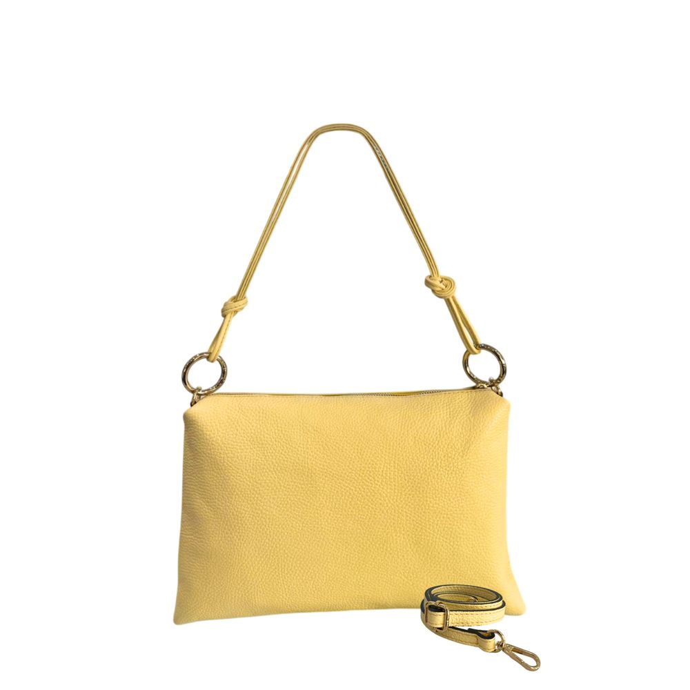Baldinini Trend Yellow Leather Women Women's Bag