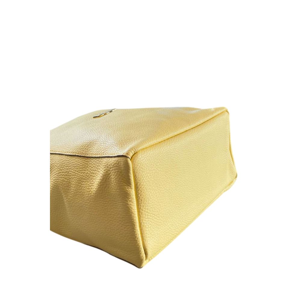 Baldinini Trend Yellow Leather Women Shoulder Women's Bag