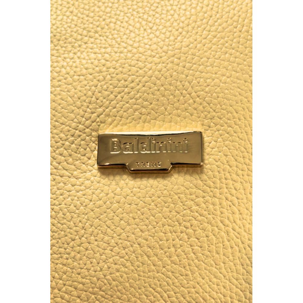 Baldinini Trend Yellow Leather Women Shoulder Women's Bag