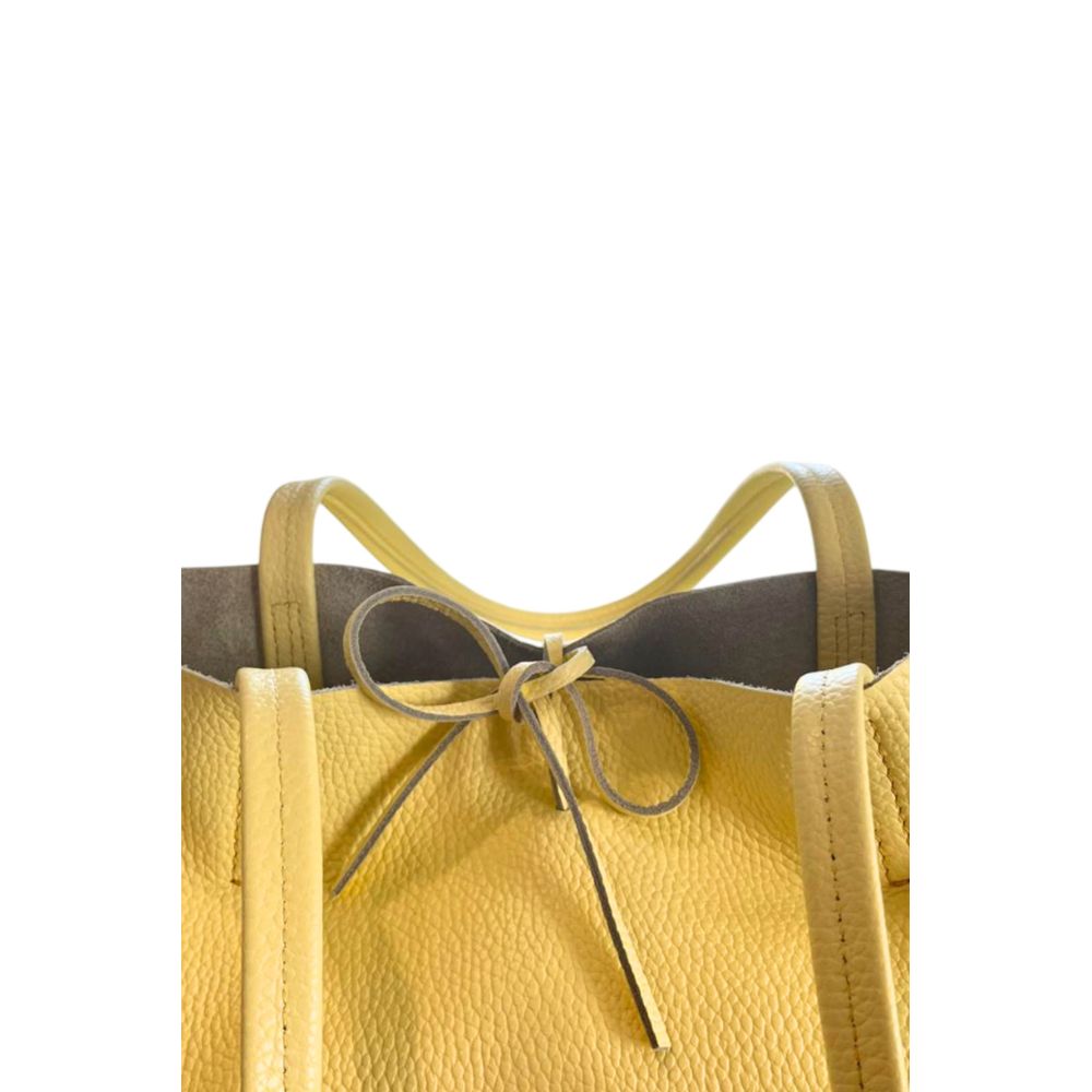 Baldinini Trend Yellow Leather Women Shoulder Women's Bag