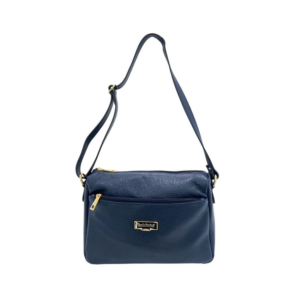 Baldinini Trend Blue Leather Women Crossbody Women's Bag
