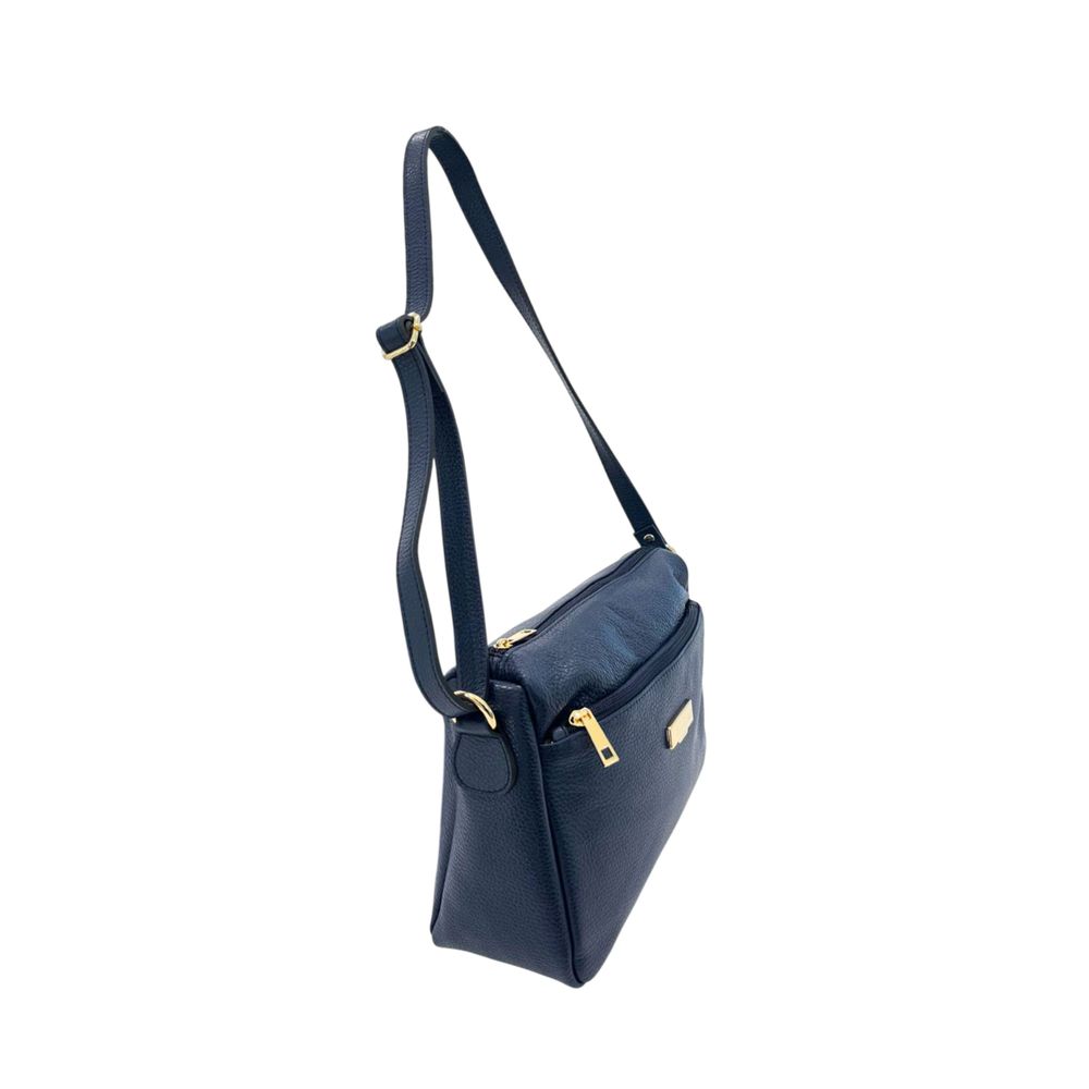 Baldinini Trend Blue Leather Women Crossbody Women's Bag