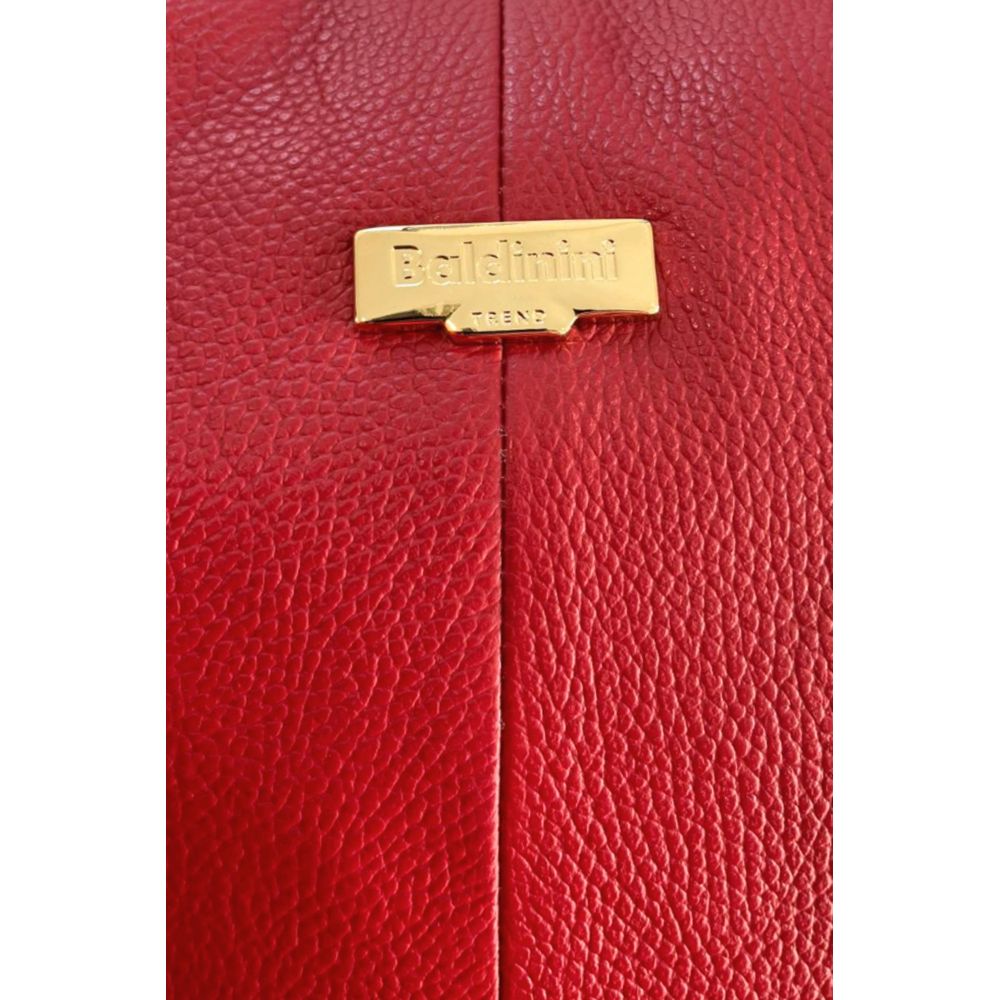 Baldinini Trend Red Leather Women Shoulder Women's Bag