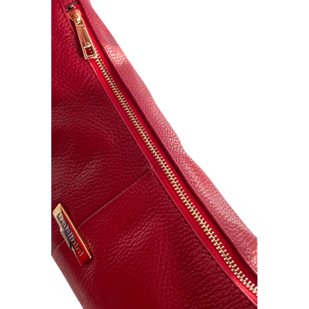 Baldinini Trend Red Leather Women Shoulder Women's Bag