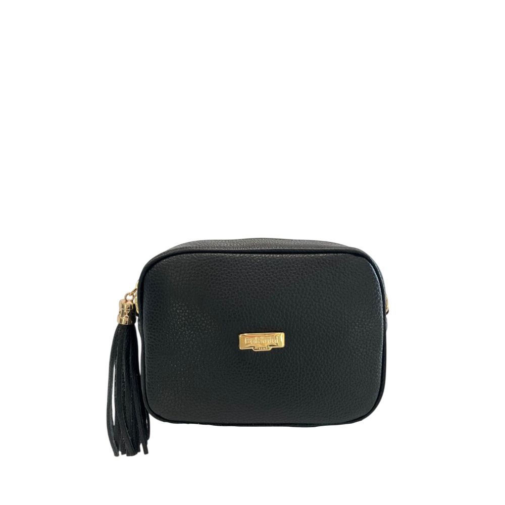 Baldinini Trend Black Cowhide Leather Women Women's Crossbody