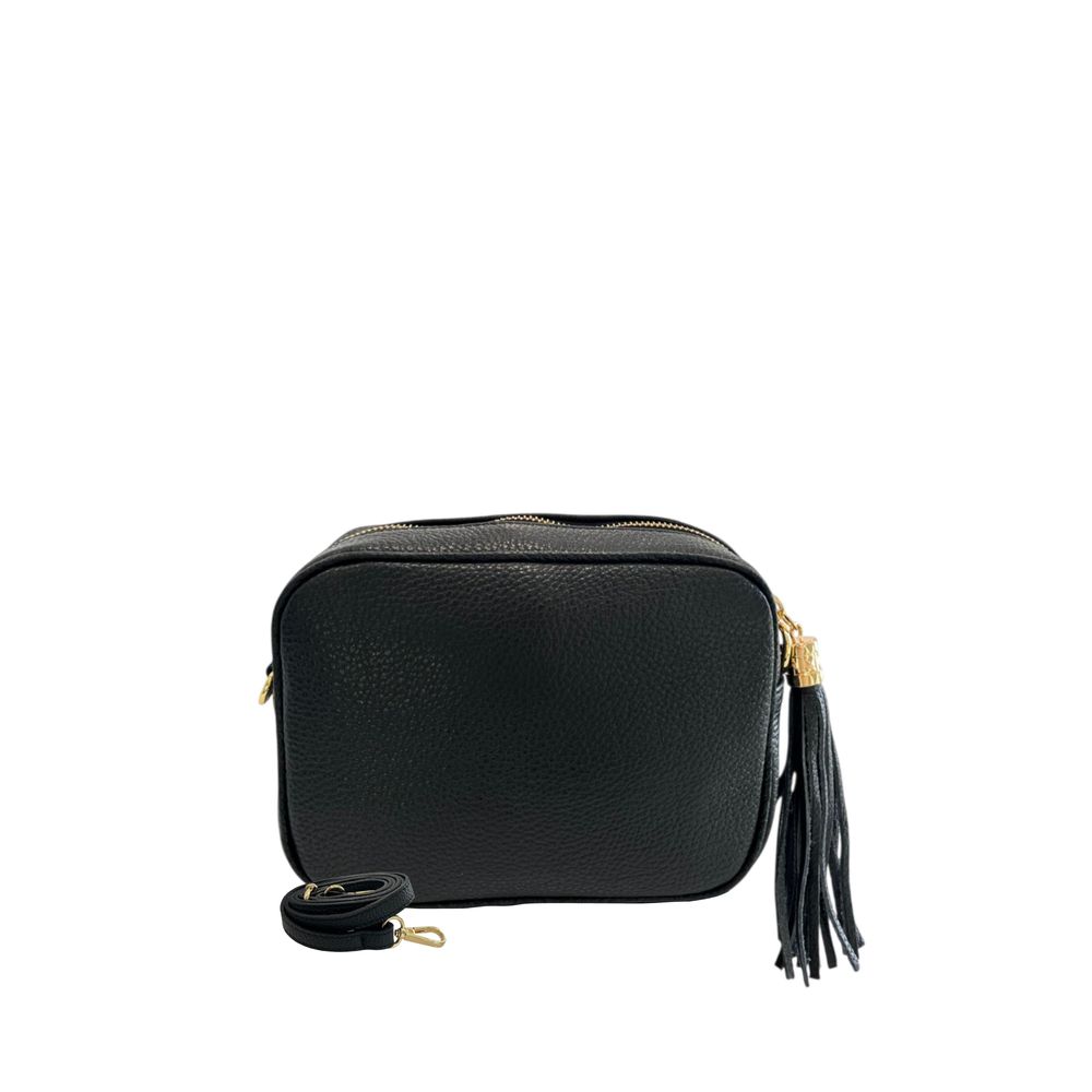 Baldinini Trend Black Cowhide Leather Women Women's Crossbody