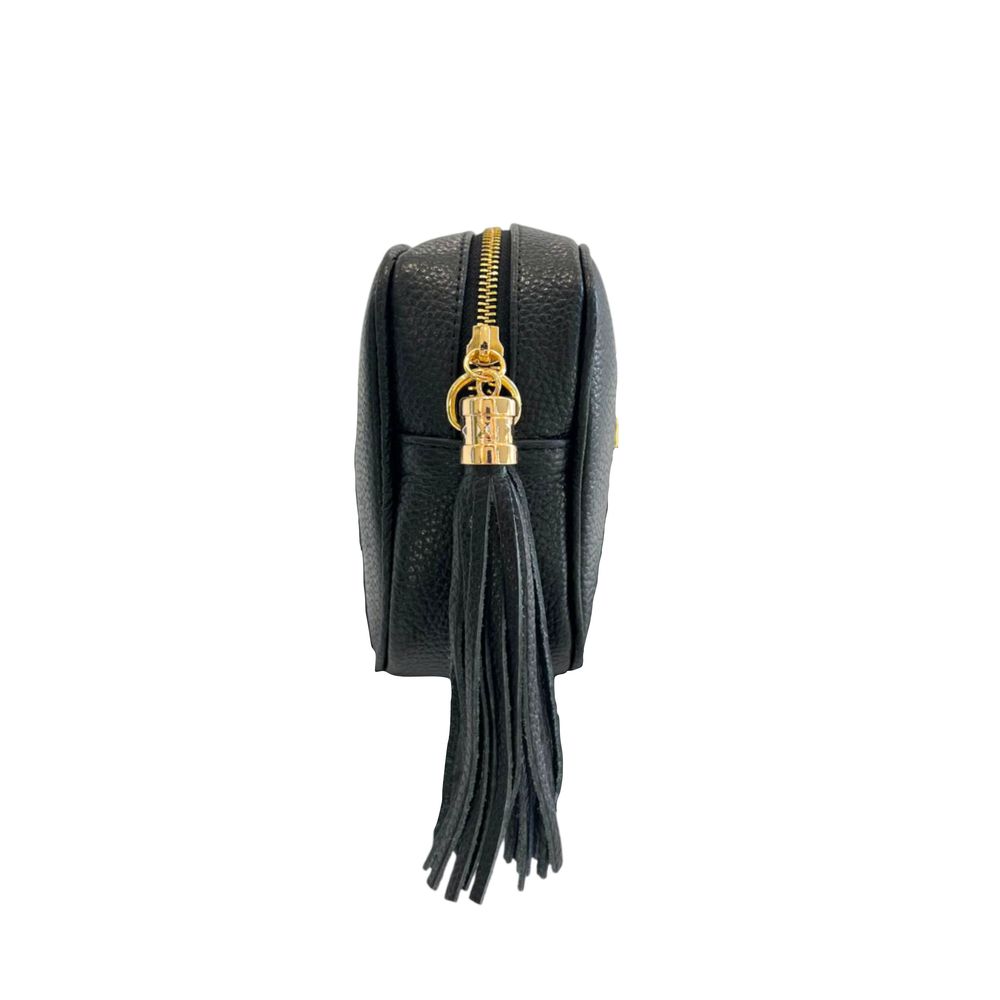 Baldinini Trend Black Cowhide Leather Women Women's Crossbody