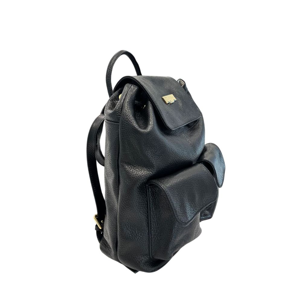 Baldinini Trend Black Leather Women Women's Backpack