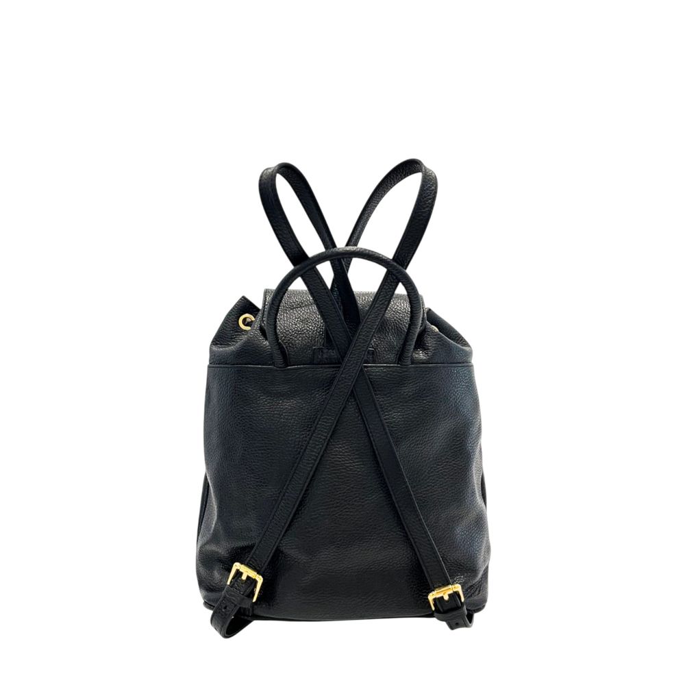 Baldinini Trend Black Leather Women Women's Backpack