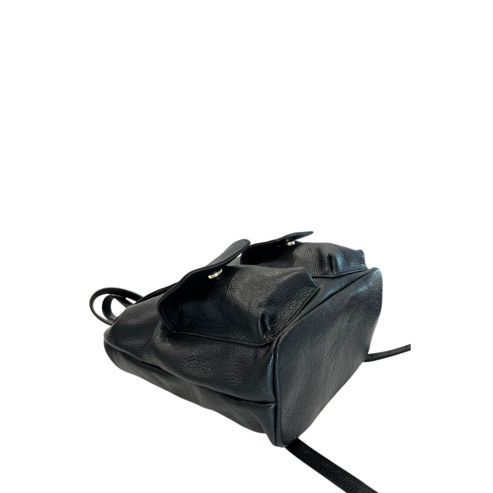 Baldinini Trend Black Leather Women Women's Backpack