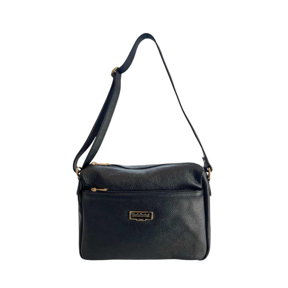 Baldinini Trend Black Leather Women Crossbody Women's Bag
