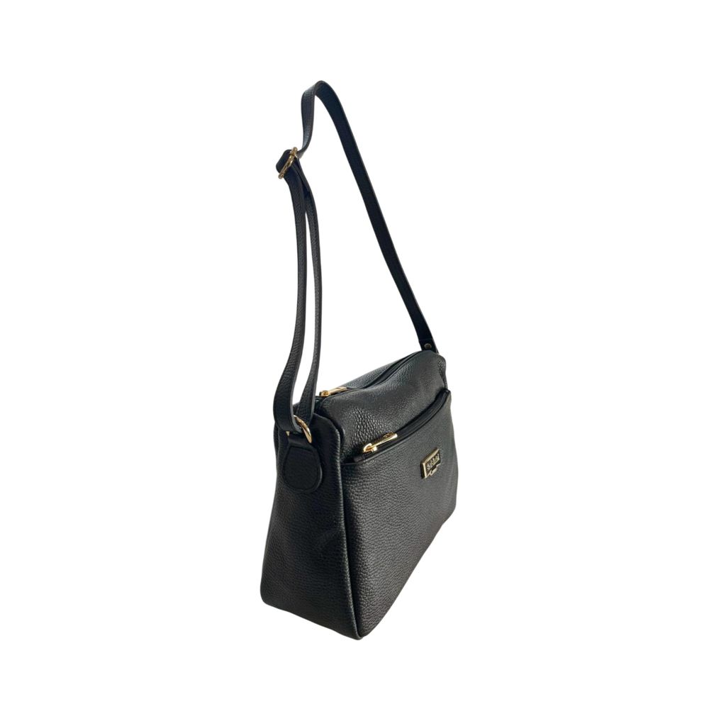 Baldinini Trend Black Leather Women Crossbody Women's Bag