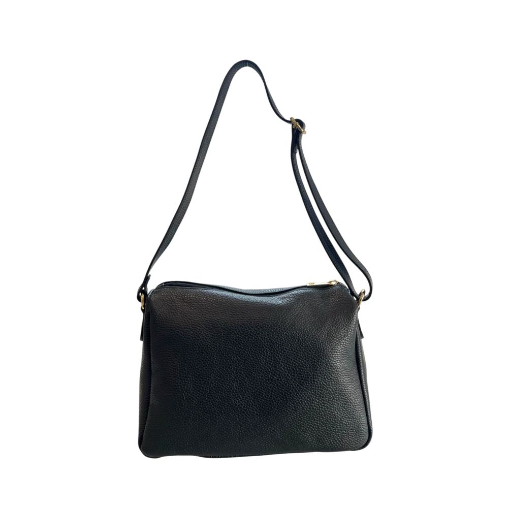 Baldinini Trend Black Leather Women Crossbody Women's Bag