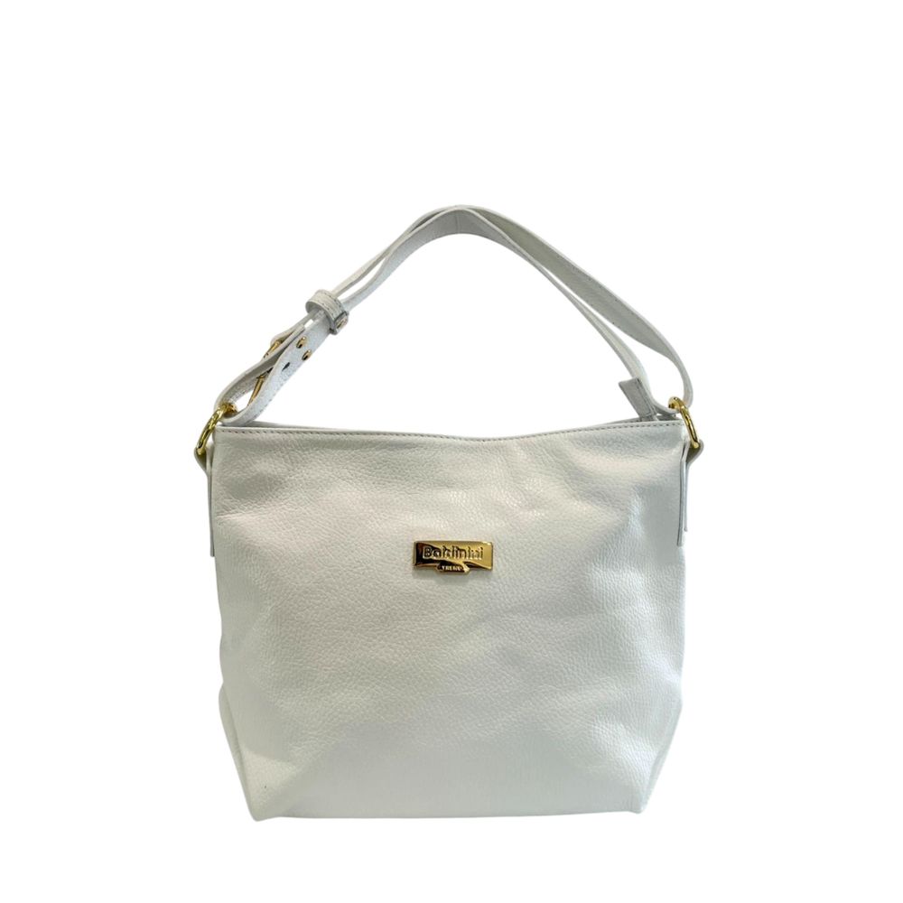 Baldinini Trend White Cowhide Clutch Women's Bag