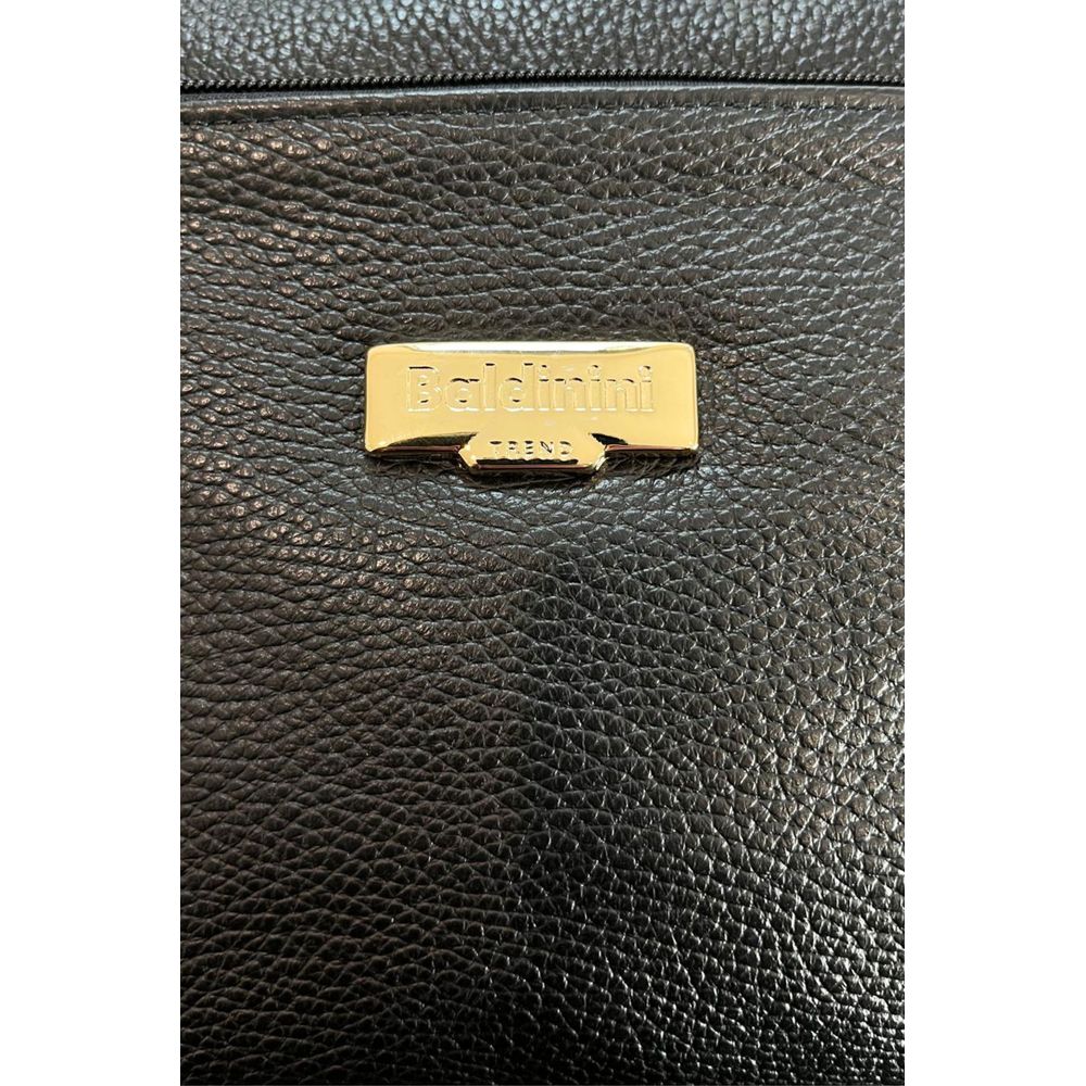 Baldinini Trend Black Leather Women Crossbody Women's Bag