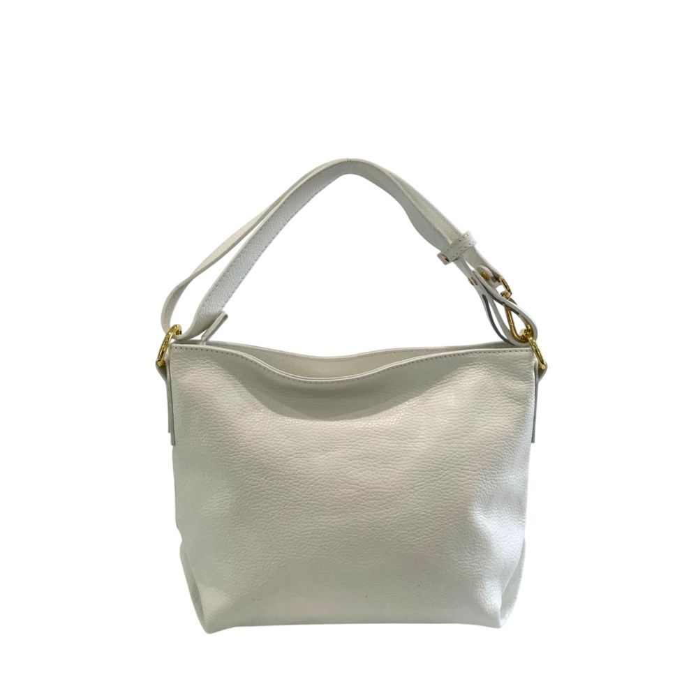 Baldinini Trend White Cowhide Clutch Women's Bag