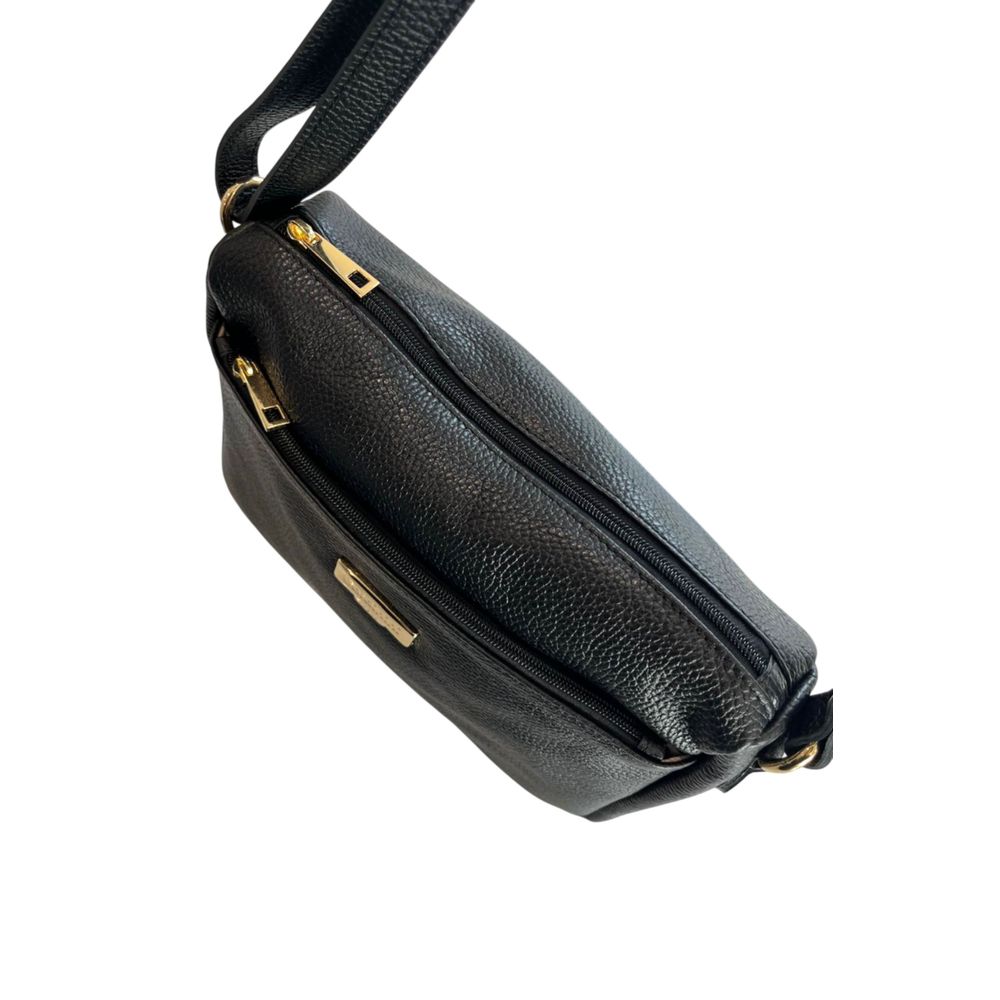 Baldinini Trend Black Leather Women Crossbody Women's Bag