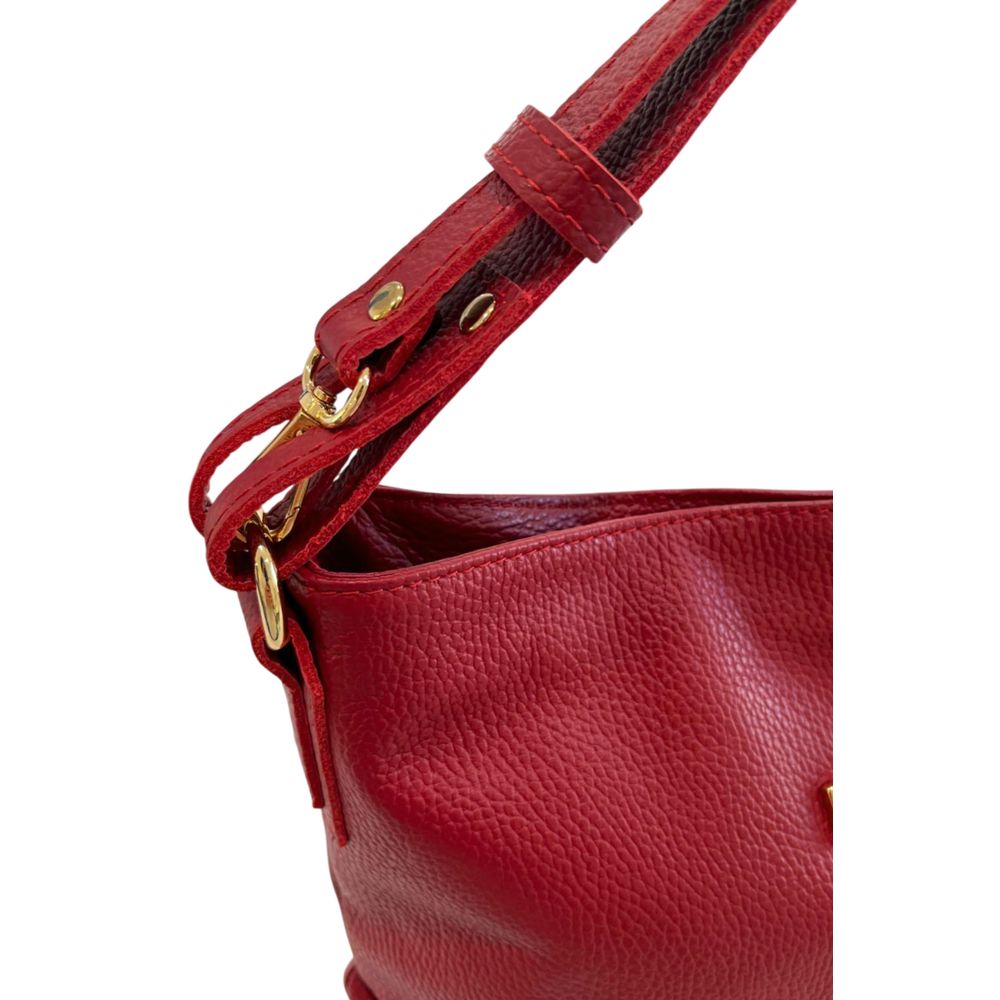 Baldinini Trend Red Leather Women Shoulder Women's Bag