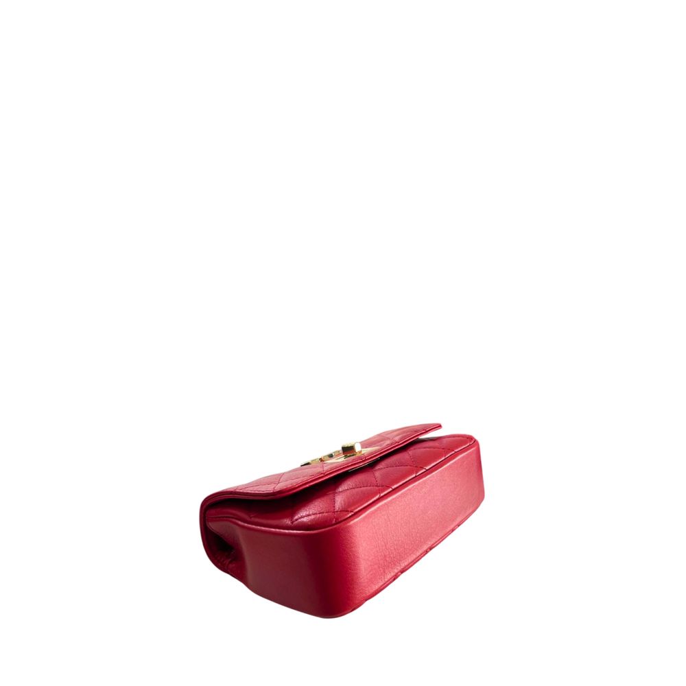 Baldinini Trend Red Leather Women Crossbody Women's Bag