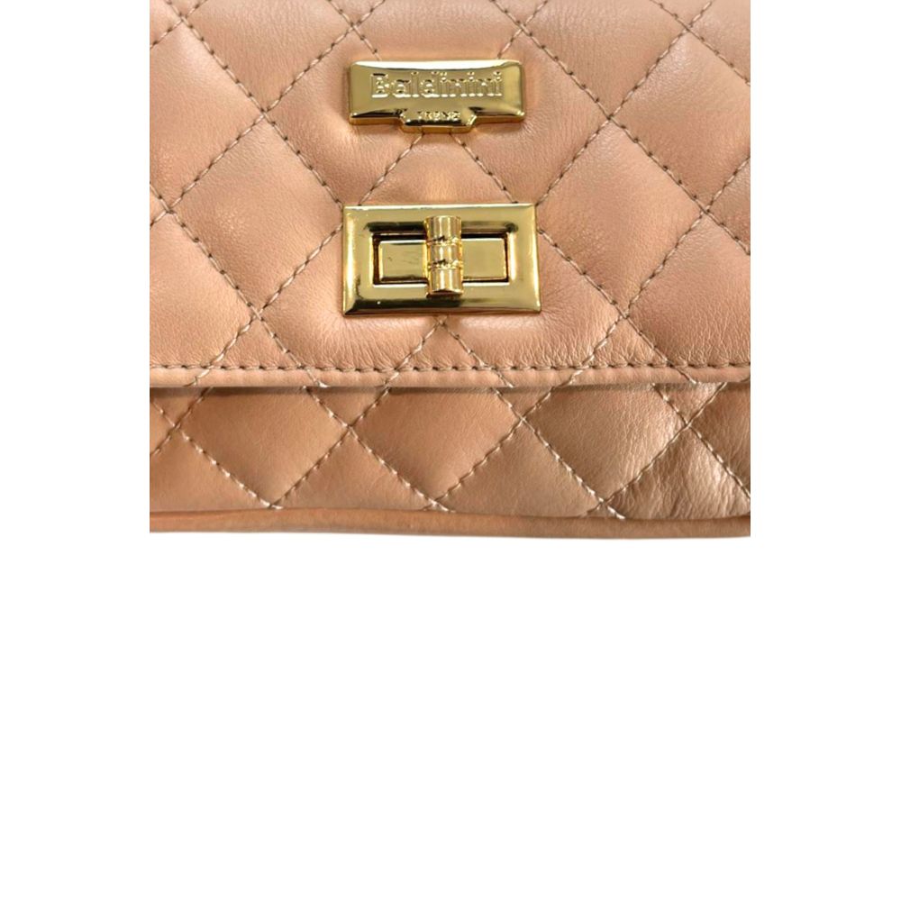 Baldinini Trend Pink Leather Women Crossbody Women's Bag