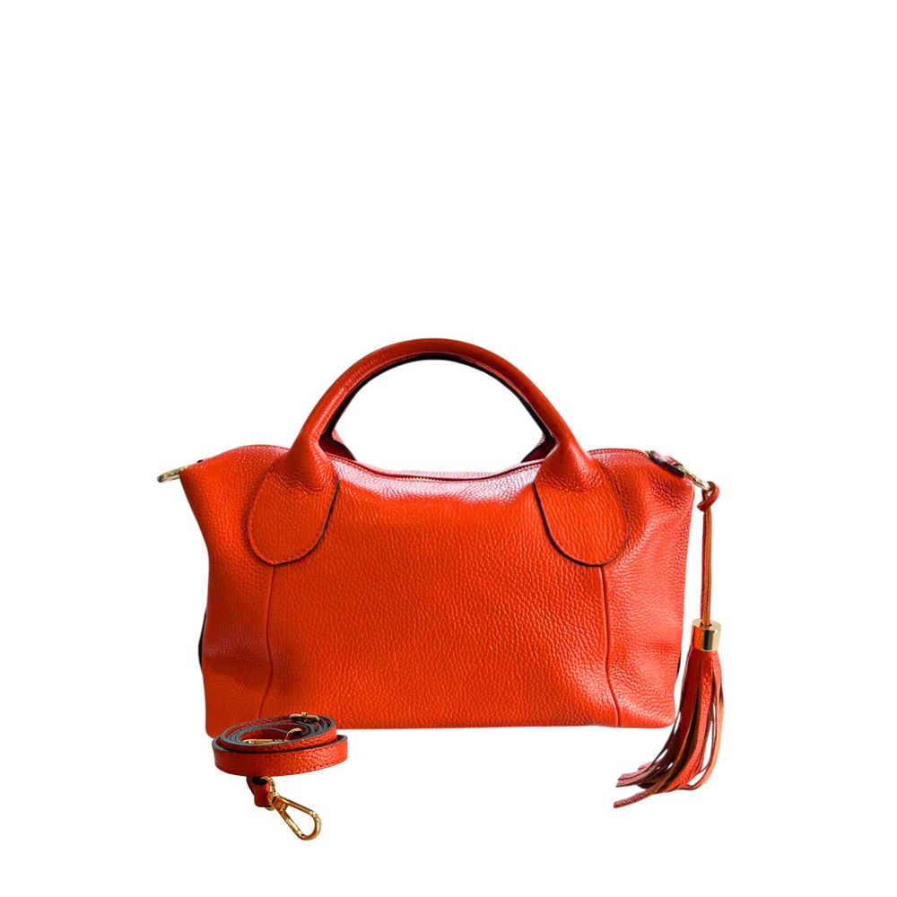 Baldinini Trend Orange Leather Women Women's Handbag