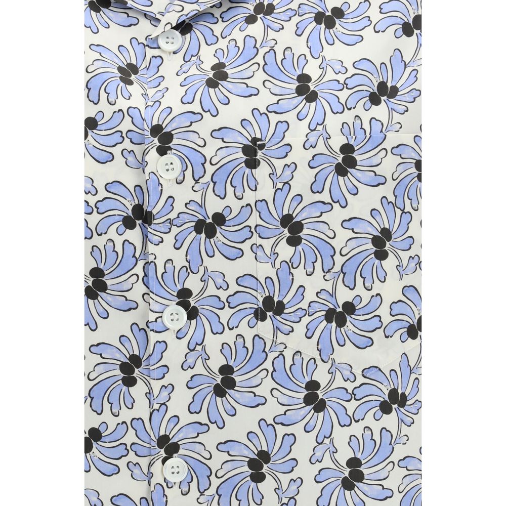 Prada Multicolor Cotton Pattern Men's Shirt
