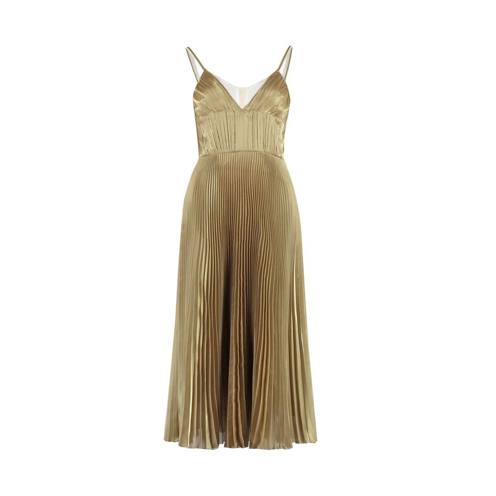 Prada Gold Polyester Cocktail Women's Dress