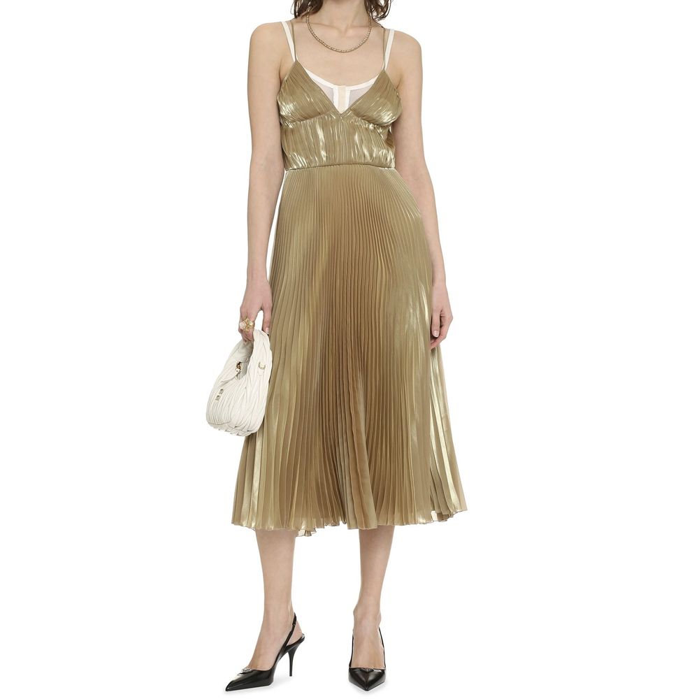 Prada Gold Polyester Cocktail Women's Dress