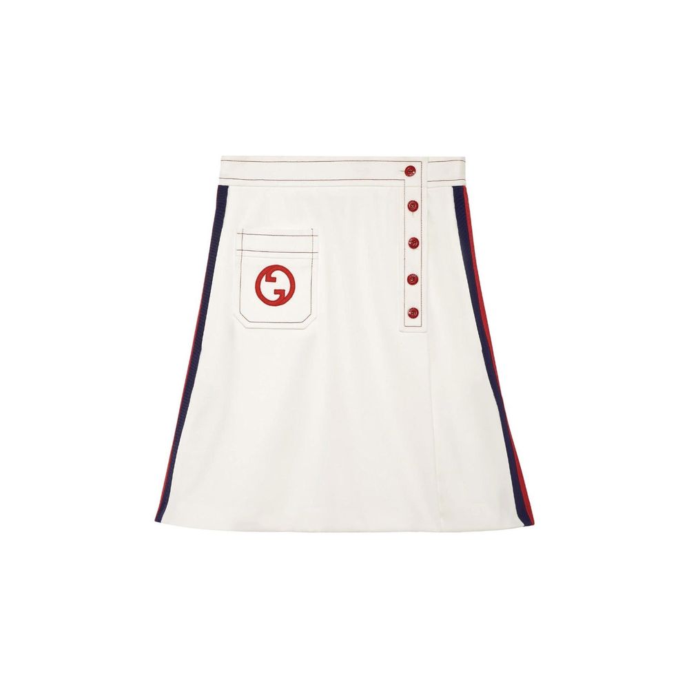 Gucci White Polyester Mini Women's Skirt