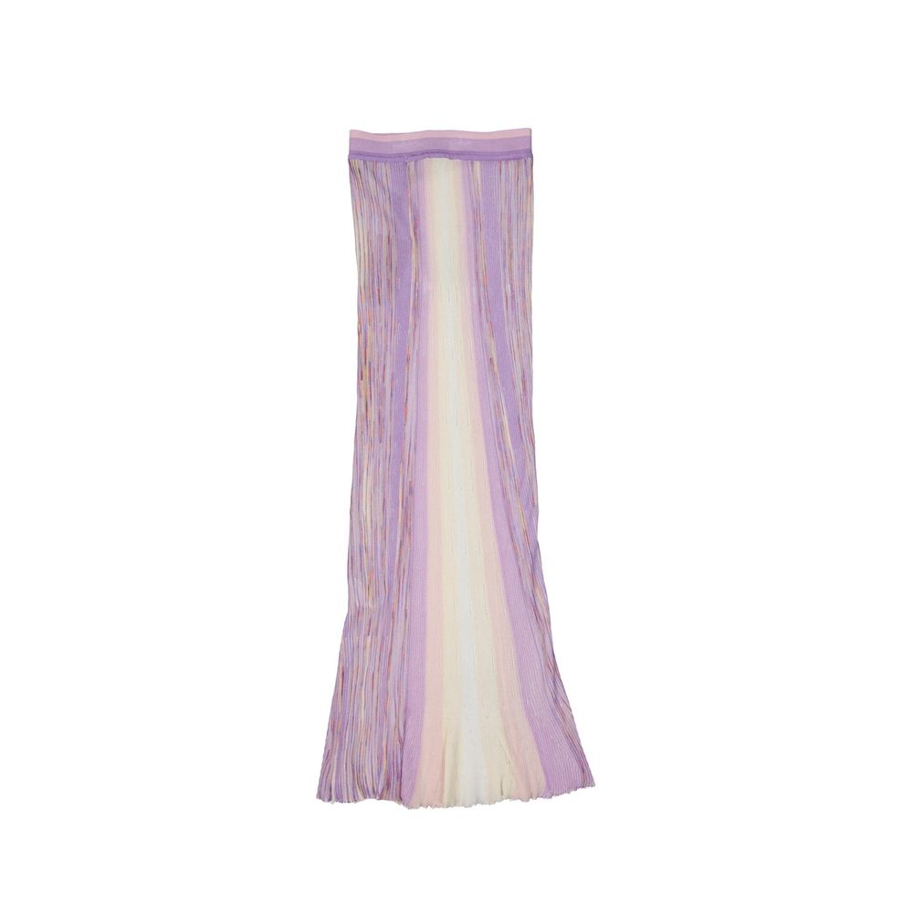 Missoni Purple Cotton Long Women's Skirt