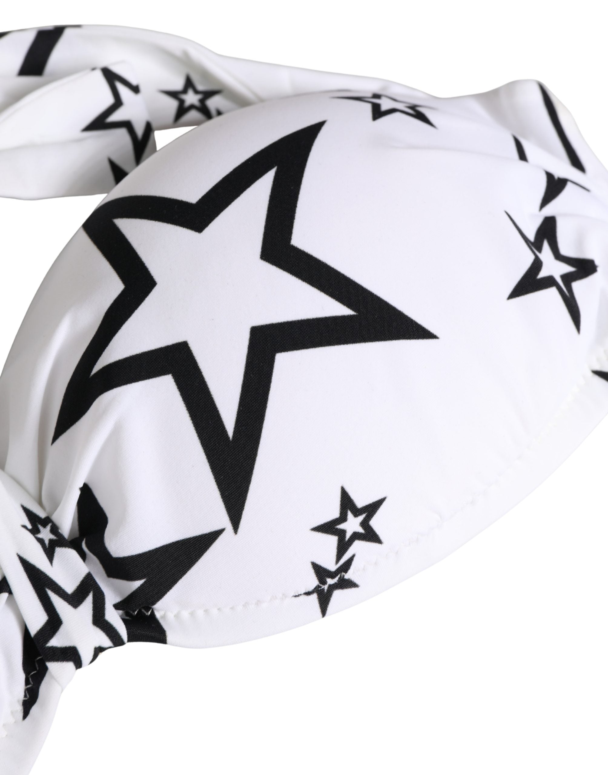 Dolce & Gabbana White Millennials Star Padded Bandeau Women's Underwear