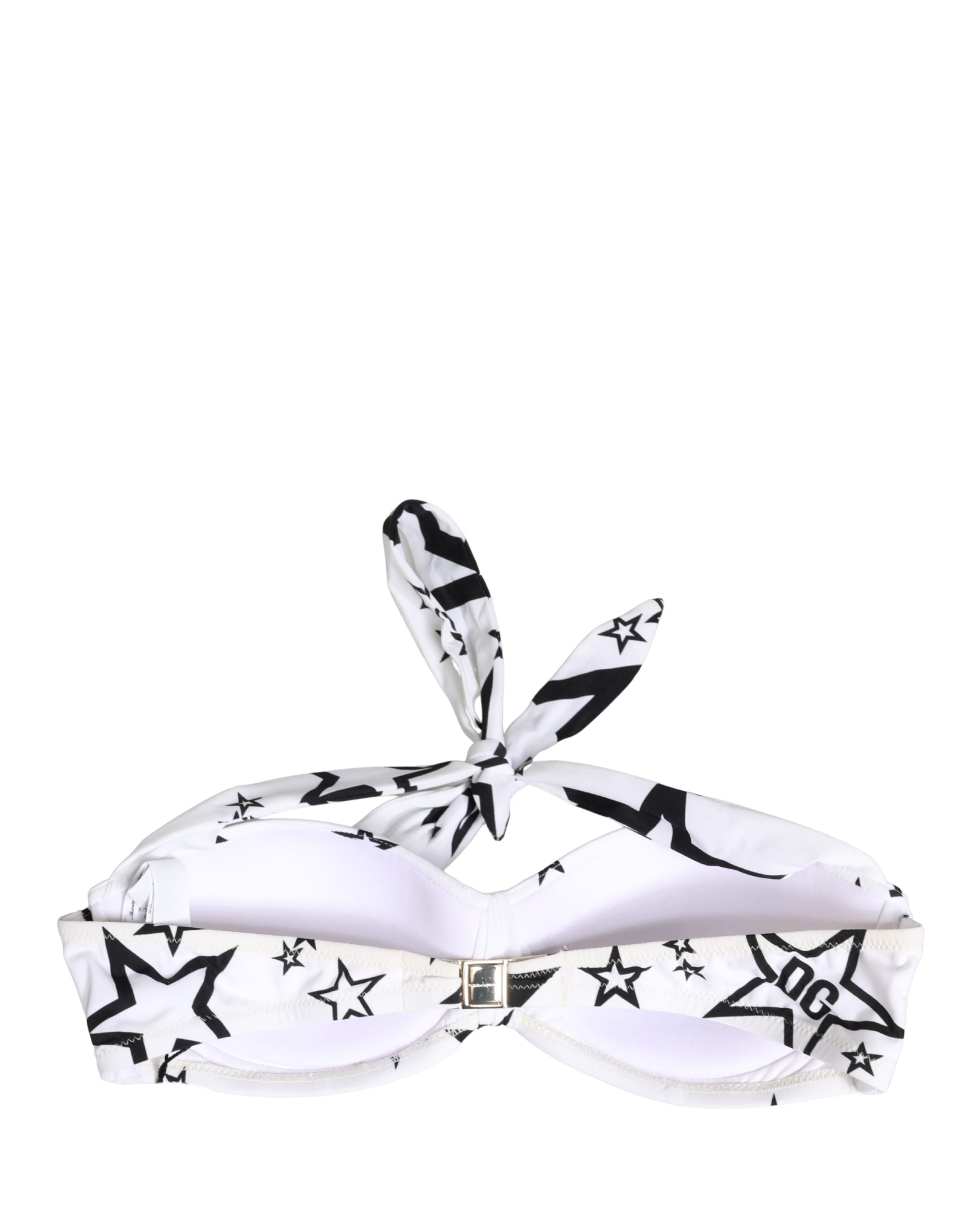 Dolce & Gabbana White Millennials Star Padded Bandeau Women's Underwear