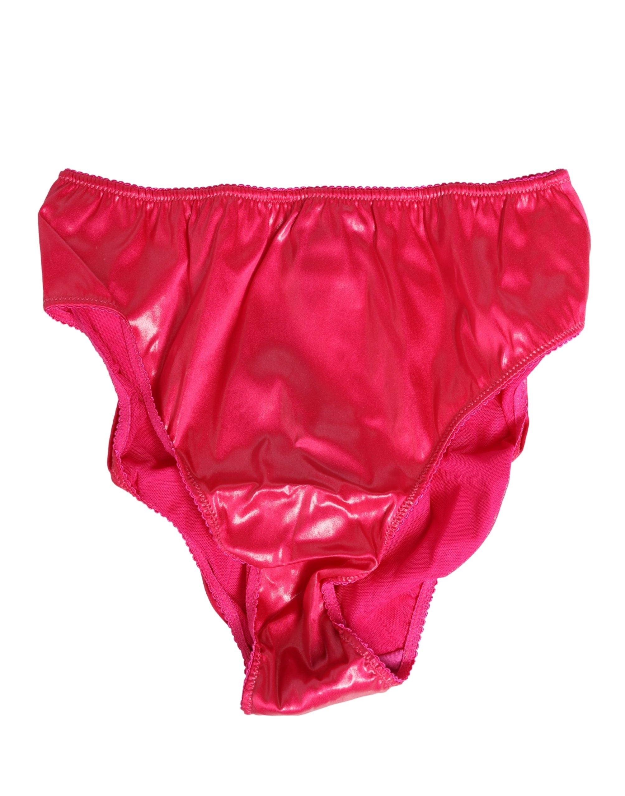 Dolce & Gabbana Pink Silk Satin Slip Girdle Panty Women's Underwear