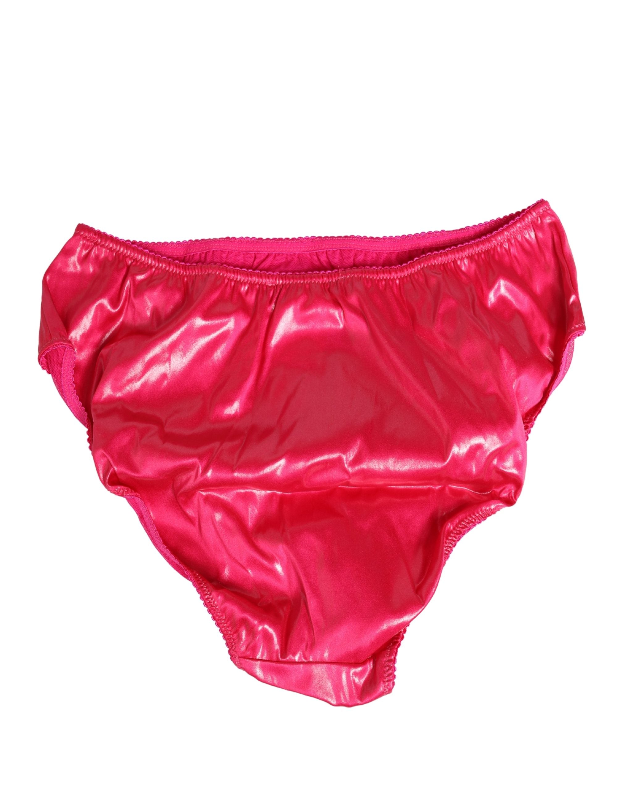 Dolce & Gabbana Pink Silk Satin Slip Girdle Panty Women's Underwear