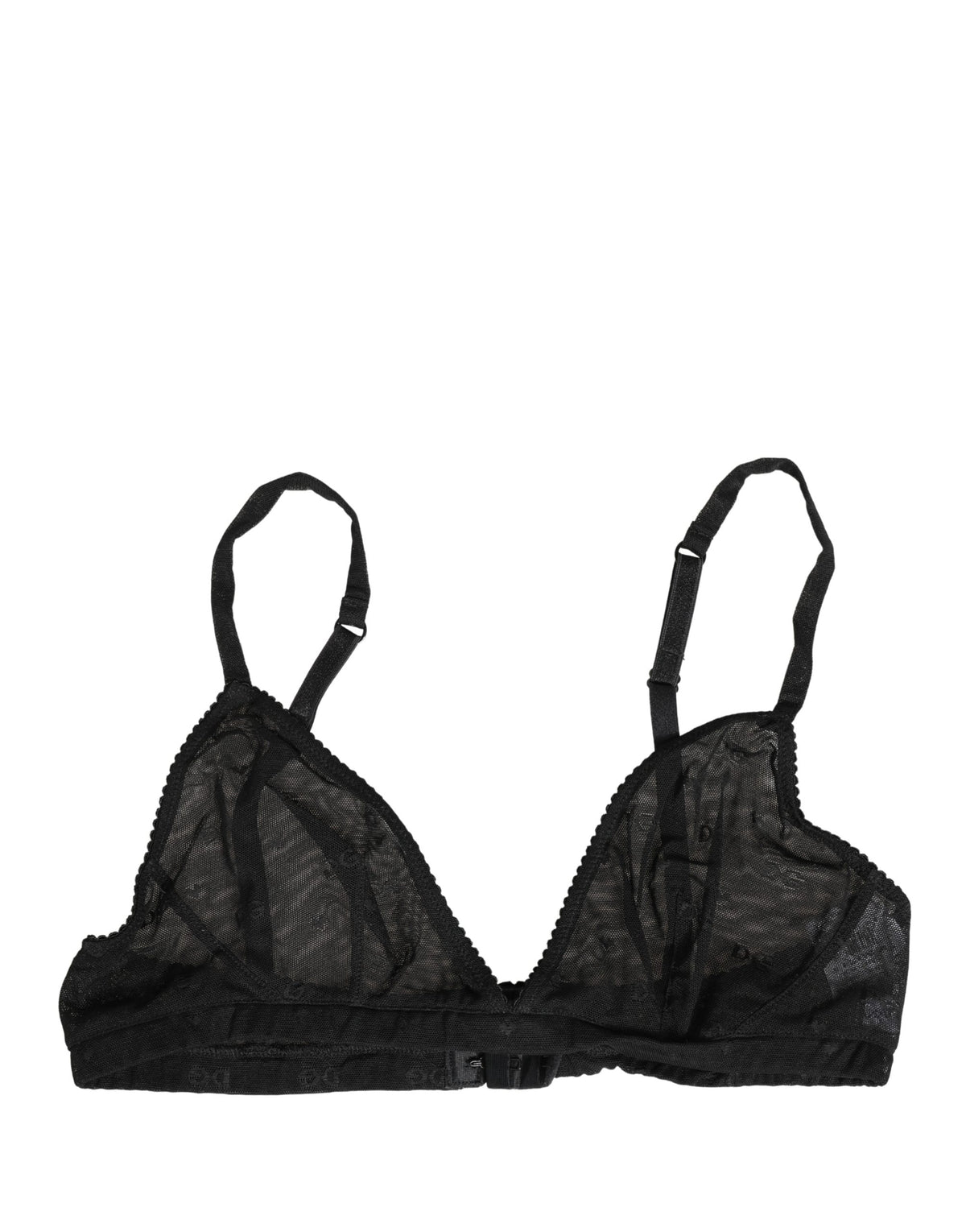 Dolce & Gabbana Black Nylon Stretch Soft Cup Brassiere Women's Underwear