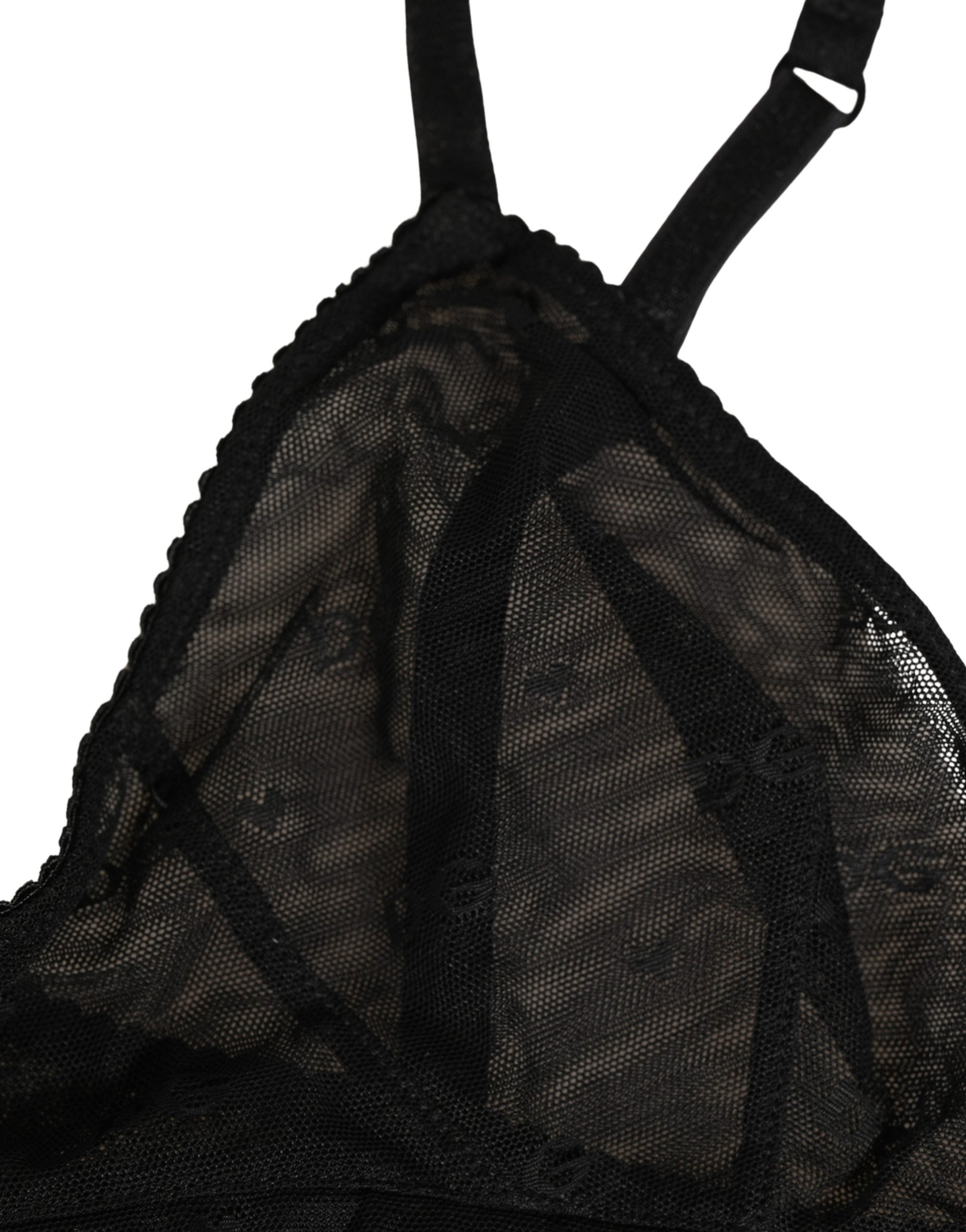 Dolce & Gabbana Black Nylon Stretch Soft Cup Brassiere Women's Underwear