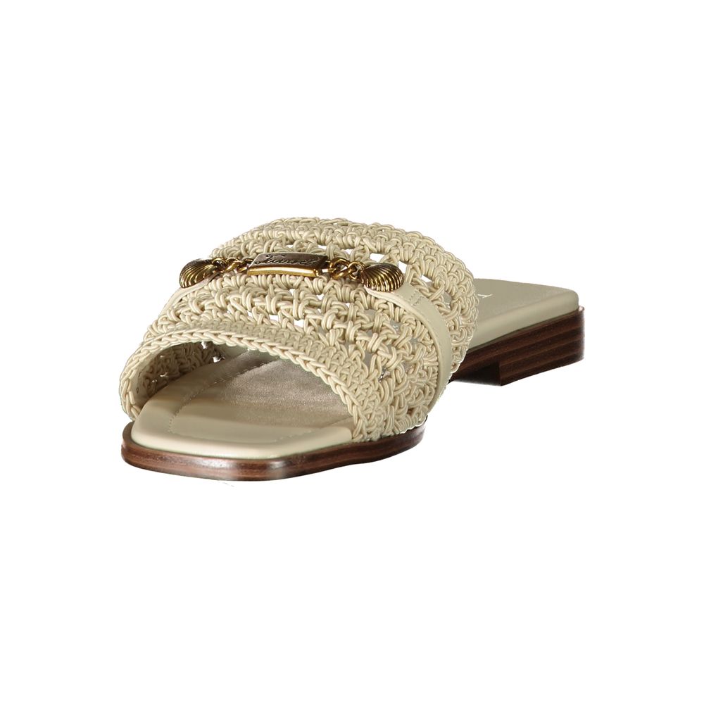 Twinset Beige Leather Women's Women's Sandal
