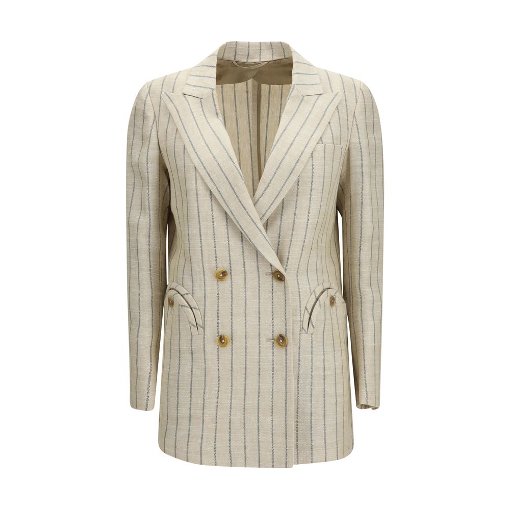 Blazé Milano Beige Linen Women's Blazer