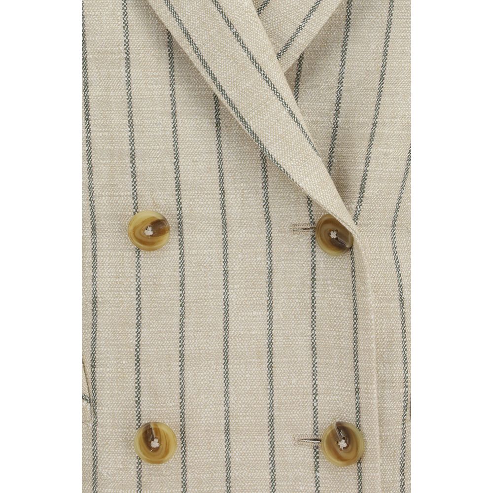 Blazé Milano Beige Linen Women's Blazer