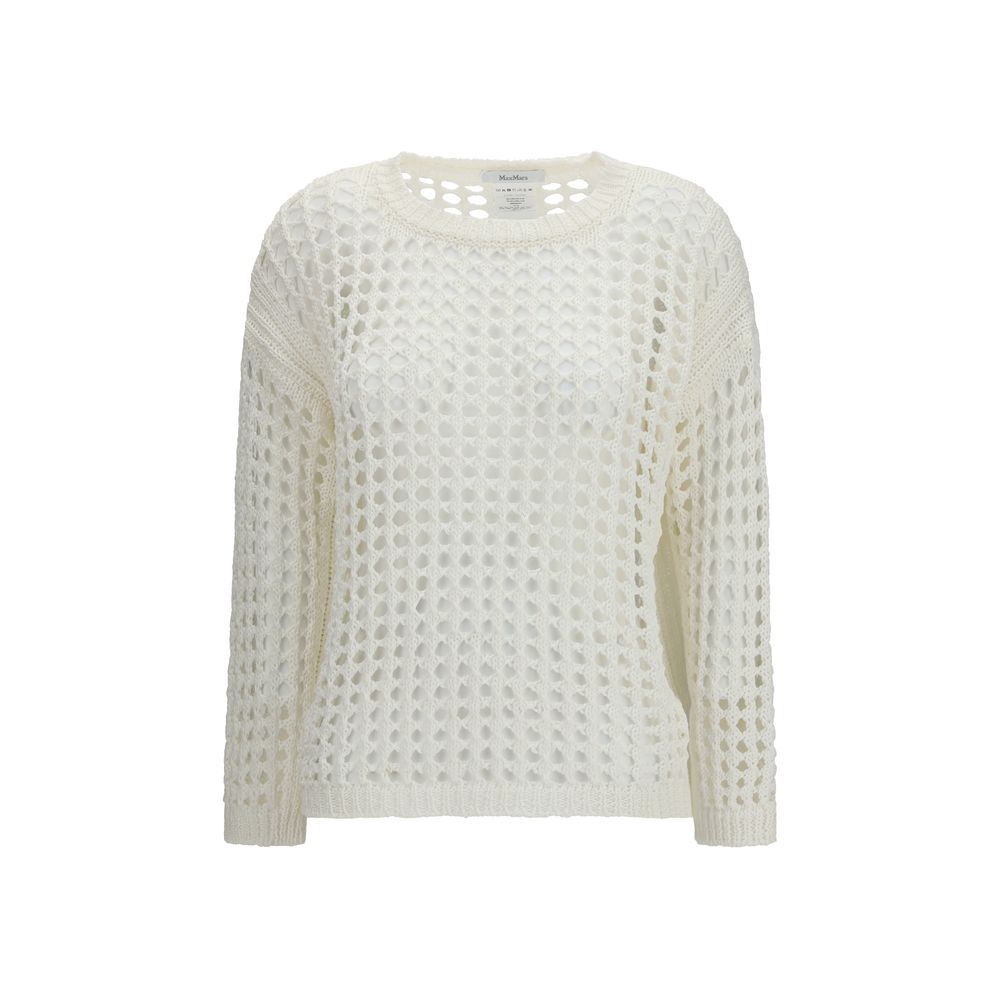 Max Mara Pure White Linen Women's Sweatshirt