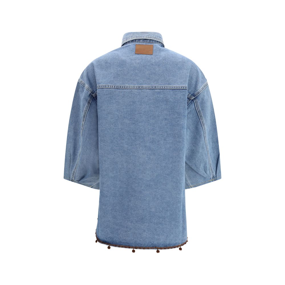 Ella Blue Cotton Denim Women's Jacket