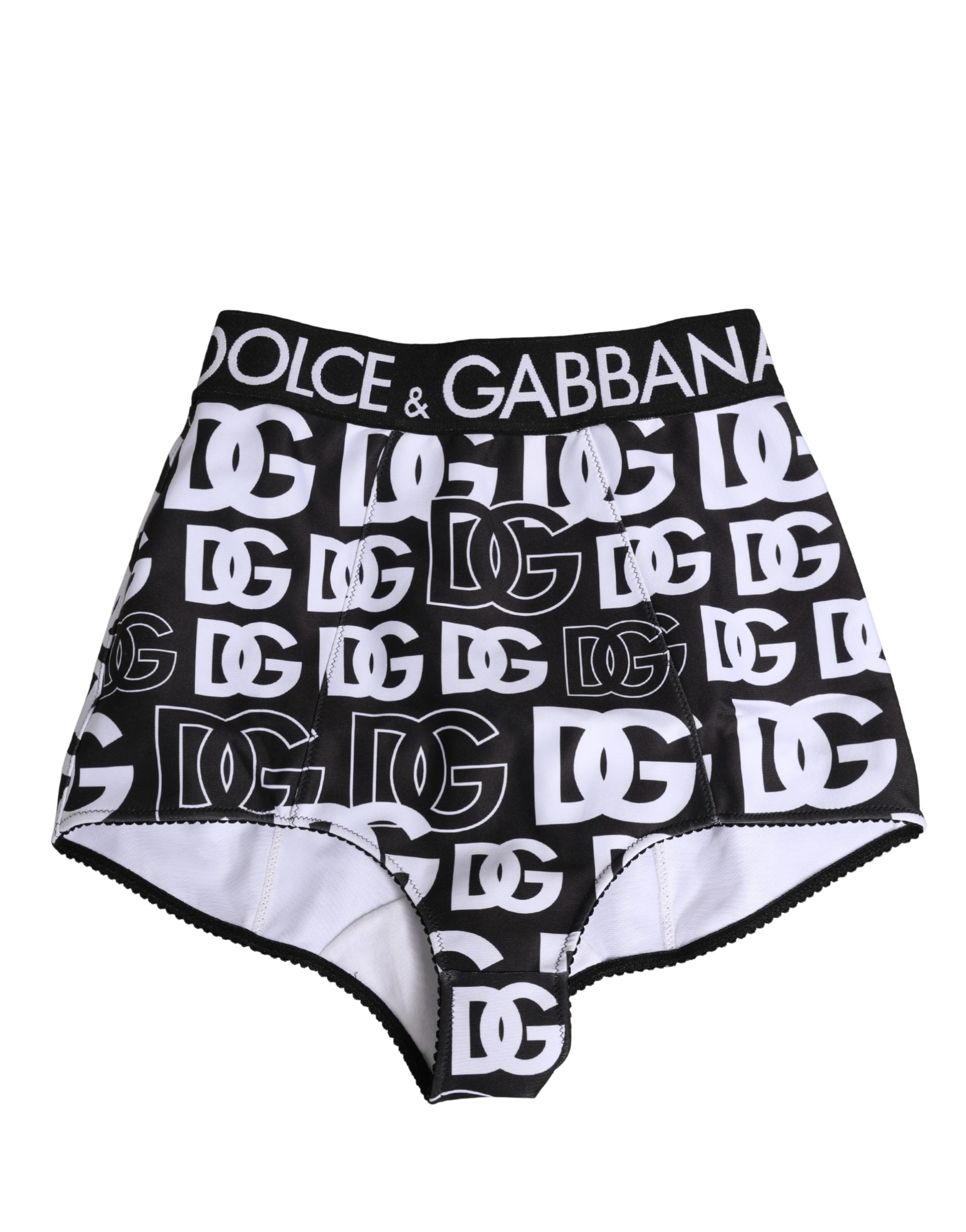 Dolce & Gabbana Black White DG Logo Waistband Girdle Women's Underwear