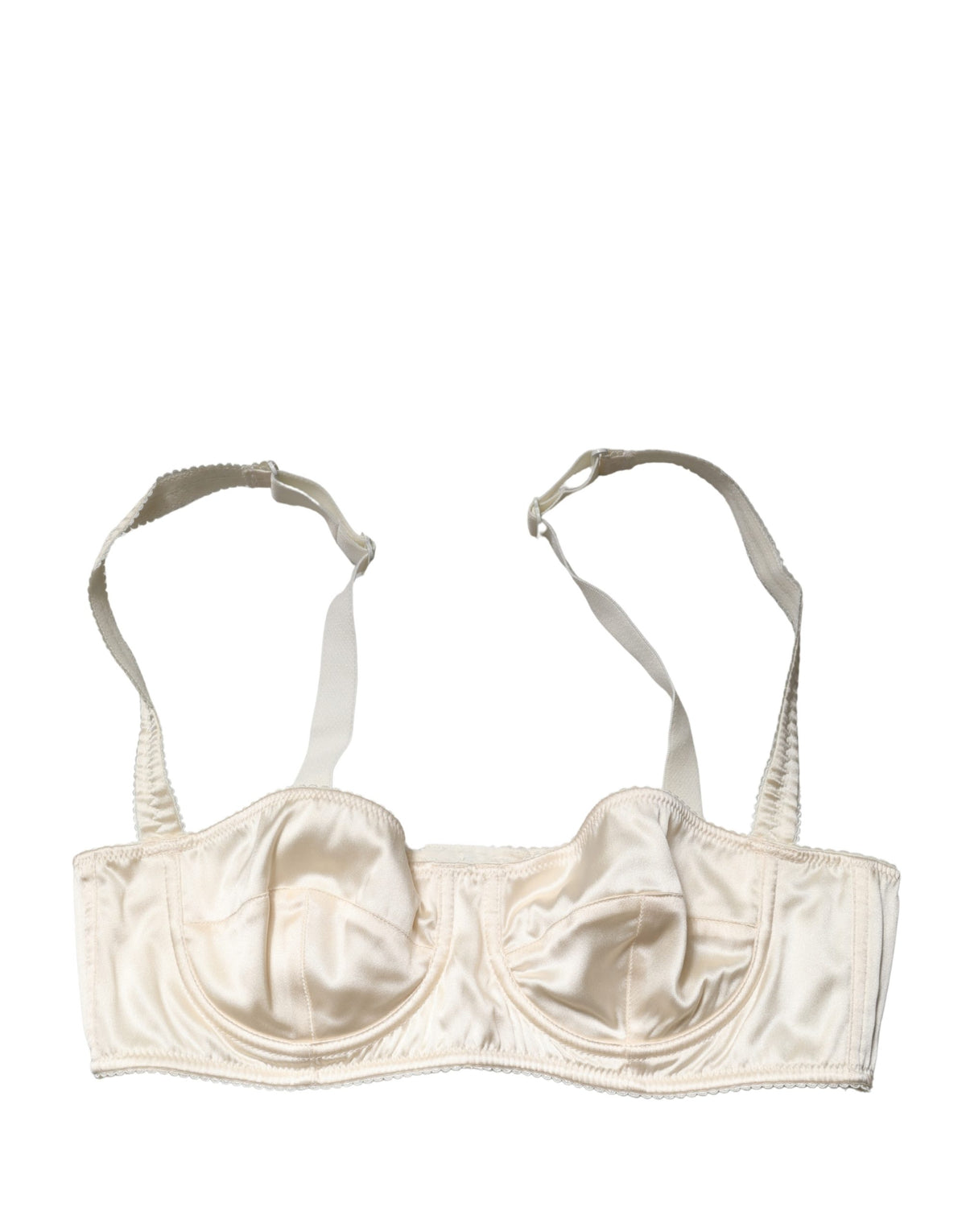 Dolce & Gabbana Off White Semi-Pad Underwire Balconette Bra Women's Underwear
