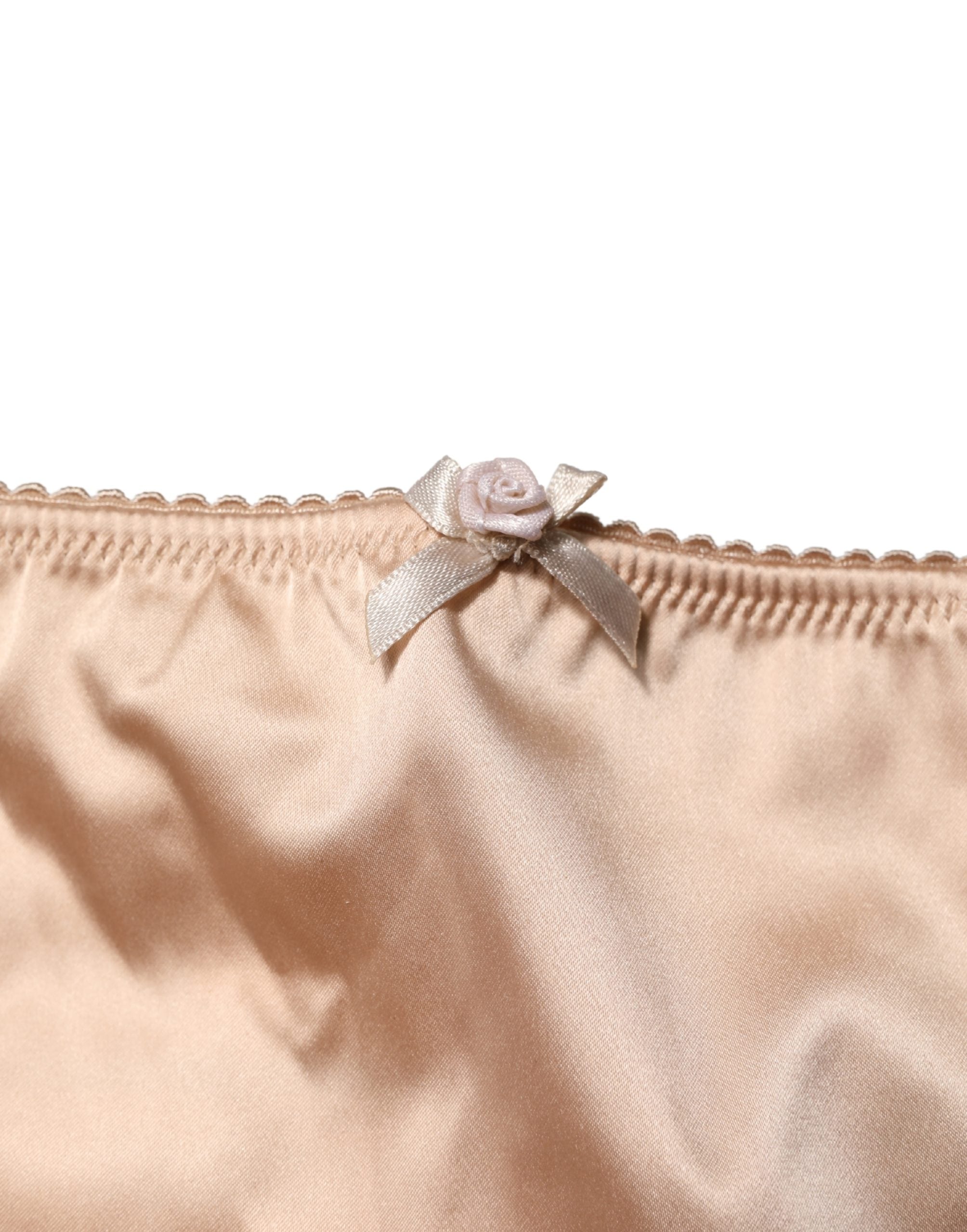 Dolce & Gabbana Beige Silk Blend High Waist Girdle Panty Women's Underwear